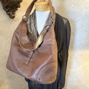 Frye Campus Hobo Shoulder Bag Cognac Brown Leather NWOT